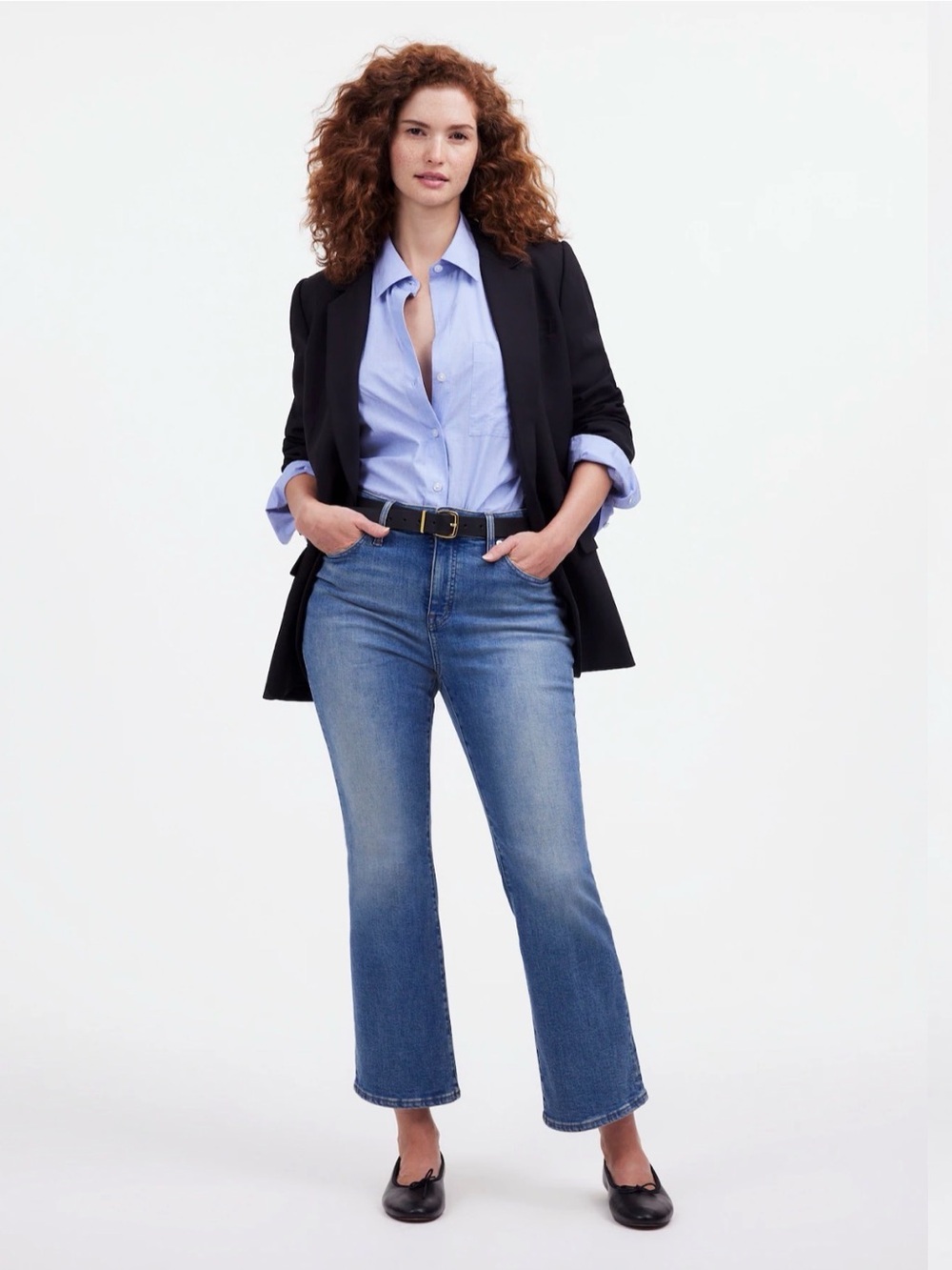 Madewell curvy kick crop jeans